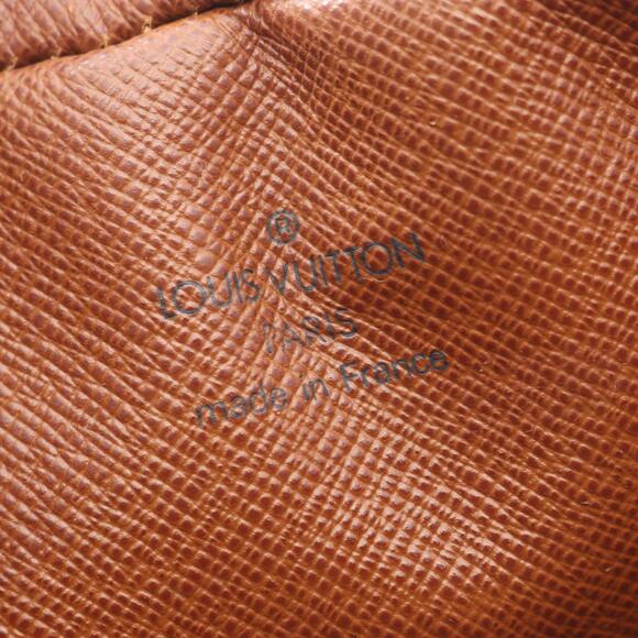 LOUIS VUITTON Authentic Brown Monogram Leather Shoulder Bag